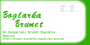 boglarka brunet business card